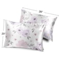 thumbnail image 4 of Sweet Jojo Designs Watercolor Floral Lavender and Grey Girl Decorative Satin Pillowcases, 4 of 6