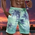 thumbnail image 2 of XINPING Shorts Men Casual Solid Color Quick Dry Beach Swimming Shorts with Pockets Upf 50+ Sun Protection Beach Shorts Bathing Suits, 2 of 3
