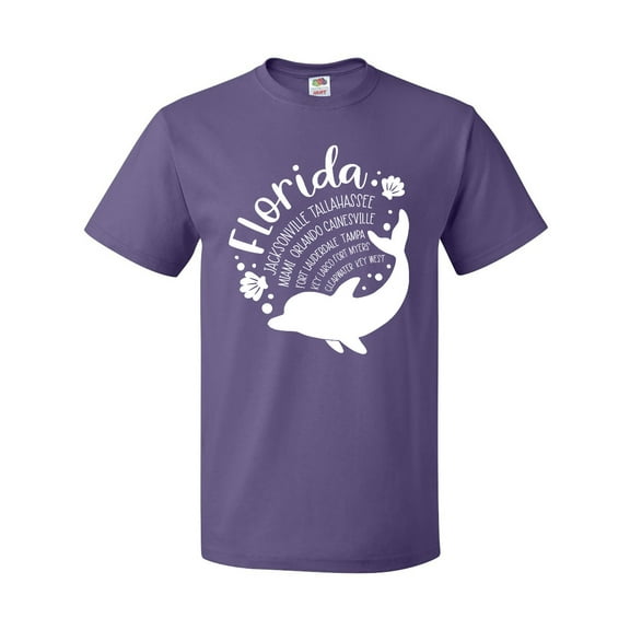 Inktastic Florida Cities with Dolphin T-Shirt