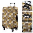 thumbnail image 5 of Brown Checker Sunflower Pattern Luggage Cover Fashion Suitcase Cover Baggage Covers Fit 25-28 Inch Luggage (Go Travel), 5 of 5