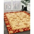 thumbnail image 3 of Ahgly Company Machine Washable Indoor Square Abstract Orange Red Area Rugs, 4' Square, 3 of 7