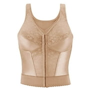 Exquisite Form 5107565 Fully® Slimming Wireless Back Posture Support Longline Bra with Front Closure Lace