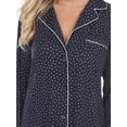 thumbnail image 5 of White Mark Long Sleeve Sleepshirt Nightgown Women's Polyester Notch Collar Size 1X, 5 of 10