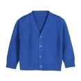 thumbnail image 3 of Tfken Sweater For Boys Kids Warm Solid Color Classic-Fit V-Neck Cardigan Sweater Blue Size 8-9 Years, 3 of 3