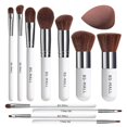 thumbnail image 1 of Makeup Brush Set 11Pcs Bamboo Synthetic Kabuki Brush Set Foundation Powder Blending Concealer Eye shadows Blush Cosmetics Brushes with Organizer Bag &, 1 of 4