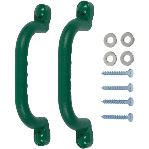 Swing Set Stuff Inc. 10" Playground Handles (Green) and SSS Logo Sticker