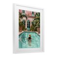 thumbnail image 2 of Stupell Industries Modern Girl Swimming In Pool White Framed Print Under Glass, 17 x 21, by The Prints Vibe, 2 of 8