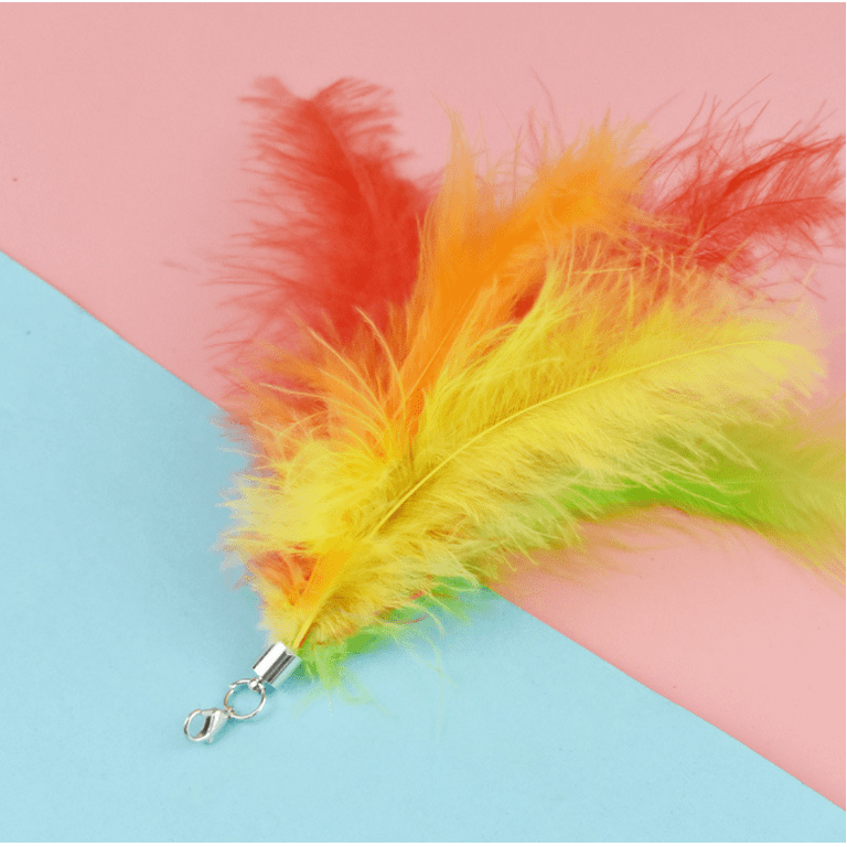 Pet Cat Toys Feather Wand Rod Pet Kitty Bell Play Funny Teaser Interactive  Toy 