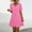 Hot Pink, variant on ZZwxWA Women Summer A-line Short Dresses 2025 Petite Bohemian Short Sleeve Flowy Sun Dress Travel Vacation Outfits Solid Color Mini Sundress