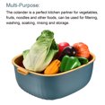 thumbnail image 4 of Unique Bargains Kitchen Colander Food Strainer Bowl Sets 2PCS, Multifunction Plastic Washing Bowl and Strainer-Blue, 4 of 6