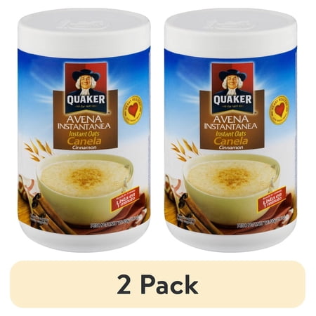 (2 pack) Quaker Instant Oats Cinnamon Cereal Mix, 12.3 oz
