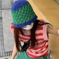 thumbnail image 2 of CoCopeanut Autumn Winter Knitted Bucket Hat Women's Patchwork Contrast Fisherman Hats Outdoor Female Foldable Basin Caps Gorros, 2 of 6
