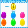 thumbnail image 2 of Huevos de Pascua ZICZLI 200 piezas de plástico rellenable, 6 dorados, 6 cm, 2 of 8