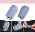 thumbnail image 3 of Key Fob Cover Compatible with Kia K5 Forte Sportage Soul Seltos Telluride Sorento Niro 5 Button TPU Leather Zinc Alloy Keychain Case Holder Protector,Blue, 3 of 7