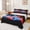 Black Blue Red 01, variant on Feelyou Fire Soccer Queen Sheets for Kids, Purple Orange Football Queen Sheet Sets, 4 Pieces, 1 Flat Sheet, 1 Fitted Sheet and 2 Pillowcases