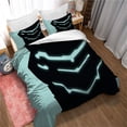 thumbnail image 1 of Bedding Microfiber 3 Pieces - Duvet Cover Set with Cyan Theme Printing, Soft Fluffy Duvet Covers with Zipper pattern 03), 1 of 5