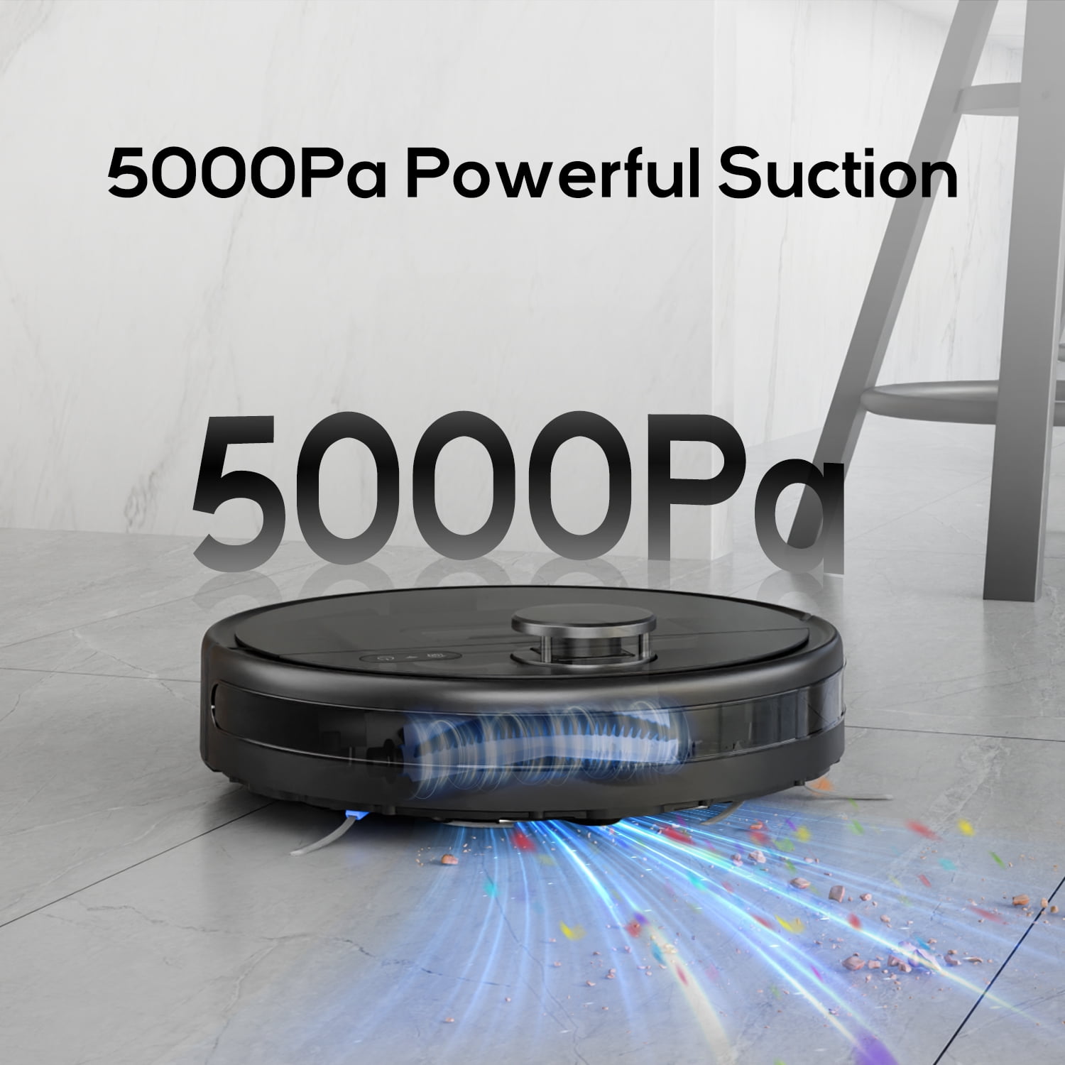Kipvvo N5 Robot Vacuum Cleaner with LiDAR Navigation, Pet-hair, Powerful Suction, 3D Mapping, for Pet Hair, Hard Floors.