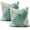 Green Leaf Ethnic Pattern, variant on Boho Pillow Covers 18x18 Inch Set of 2 Blue Orange Throw Pillows Vintage Ethnic Bohemian Coral Floral Print Decorative Pillowcase Farmhouse Linen Cushion Cover for Home Sofa Bedroom