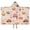 Pink Mushroom Cartoon, variant on Pink Mushroom Cartoon Light Pattern Hooded Bath Towel,50"x30" for Ages 3 To 12 Kids, Quick Dry Lightweight Soft Microfiber Hood Beach Towel Cover Up for Kids