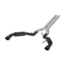 MBRP 15 Ford Mustang GT 5.0 3in Cat Back Dual Split Rear Race Muffler, Black Coated, 4.5in Tips