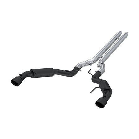 MBRP 15 Ford Mustang GT 5.0 3in Cat Back Dual Split Rear Race Muffler, Black Coated, 4.5in Tips