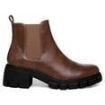 thumbnail image 6 of Pennysue Women's Brown Platform Chelsea Boots Ankle Boots Size 9.5, 6 of 8
