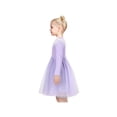 thumbnail image 4 of Girls Dress Purple Ribbed Knit Star Rhinestone Feather Tulle Princess 10 Years, 4 of 6