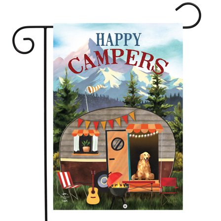 Briarwood Lane Great Outdoors Camper Fall Garden Flag