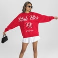 thumbnail image 4 of Women's Gameday Couture Red Utah Utes Legacy Club Oversized Premium Fleece Sweatshirt, 4 of 5