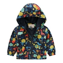 purcolt Toddler Kids Hooded Rain Jackets, Baby Boys Girls Fashion Lightweight Cute Cartoon Windbreakers Casual Flowers Rabbit Pattern Windproof Trench Coat with Pockets