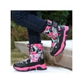 thumbnail image 6 of Fangasis Children Snow Boots Breathable Winter Boot Mid Calf Warm Shoes Walking Casual Black Pink 1Y, 6 of 9