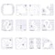 thumbnail image 4 of Acolchado transparente Diseño hueco Regla Máquina de coser Posicionamiento Plantillas Plantilla Plantilla DIY Patchwork Equipo Suministros para el hogar F Advancent HA011139-06, 4 of 7