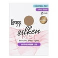 thumbnail image 3 of L'eggs Women's Silken Mist Ultra Sheer Tights Control Top Run Resistant Sheer Toe, 2 Pair, 3 of 7