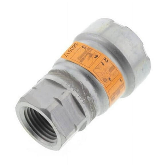 Viega QVG-25576 0.75 x 0.5 in. Steel Adapter with MegaPressG, P x FPT Fitting, Black