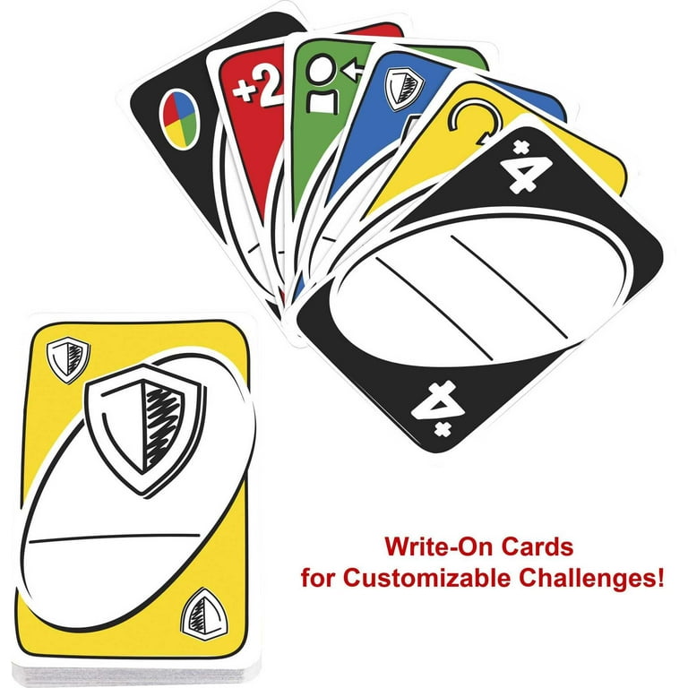UNO - Classic Colour & Number Matching Card Game - 112 Cards - Customizable  & Erasable Wild - Special Action Cards Included - Gift for Kids 7+, W2087