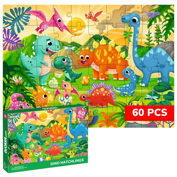 Quokka 60 Piece Jigsaw Puzzle for Kids Ages 4-6 – Educational Dinosaur Puzzle Toy for Preschool Learning
