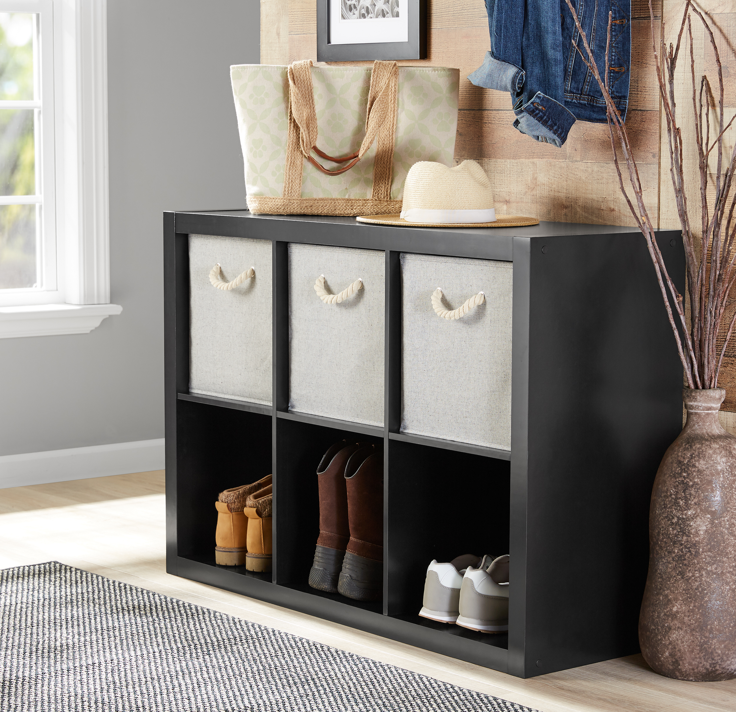 Better Homes & Gardens 6-Cube Storage Organizer, Solid Black - image 3 of 9