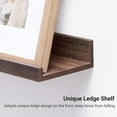 thumbnail image 3 of 24inch Picture Ledge Shelf, Floating Shelves Wall Mounted Set of 3, Photo Shelf Modern Wall Shelves for Decor,Walnut, 3 of 6