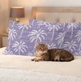 thumbnail image 3 of Lumbar Pillow Covers 12 x 20 Inches, Purple Palm Tree Waterproof Throw Pillow Cover Set of 2, Summer Botanical Tropical Tree Decorative Rectangle Cushion Covers for Patio/Tent/Couch/Garden, 3 of 9