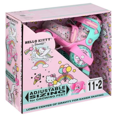 Size 11-2 Roller Derby EZ Roll Adjustable Hello Kitty Skate, Size 11-2
