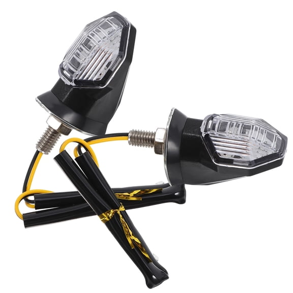 FOMIYES Motorcycle LED Turn Signals with High Brightness for Clear Signaling and Easy Installation Transparent Plastic Iron 1W