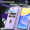 thumbnail image 3 of JETech Wallet Case for Samsung Galaxy A15 5G / 4G 6.5-Inch, Shockproof PU Leather Magnetic Flip Cover with Card Holder, Stand Feature and Full Camera Protection (Light Purple), 3 of 6