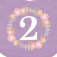thumbnail image 4 of Inktastic 2nd Birthday Rose Wreath 2 Year Old Girl Girls Baby Bib, 4 of 4
