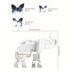 thumbnail image 3 of 1pc Mirror Elephant Chasing Butterfly Wall Sticker, Scene Decor, Room Decor, 3 of 4