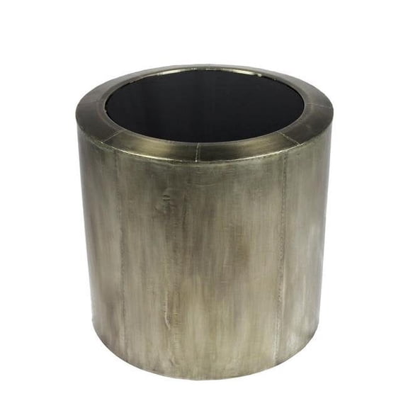 Aldrin End Table, Tone with Glass Top - Silver & Black