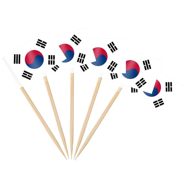 Banderitas para palillos AhfuLife Corea del Sur 100 piezas, doble cara