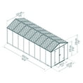 thumbnail image 3 of Palram - Canopia Rubicon 8' x 20' Polycarbonate/Aluminum Shed - Gray, 3 of 9