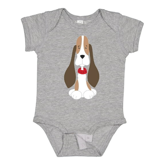 Inktastic Basset Hound with Floppy Ears Boys or Girls Baby Bodysuit