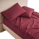 thumbnail image 1 of Juego Sábana Esencial Vino Liso Queen Size Suave Concord, 1 of 2