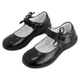 thumbnail image 5 of JAJAHO Kids Girls Black Dress Shoes Pu Leather School Uniform Mary Jane Flat Shoes Flower Girl Wedding Party Footwear 4-12Y, 5 of 5